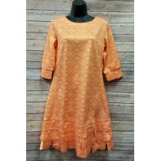 Erma's Closet Orange & White print Carwash Dress